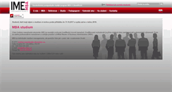 Desktop Screenshot of ime-mba.cz